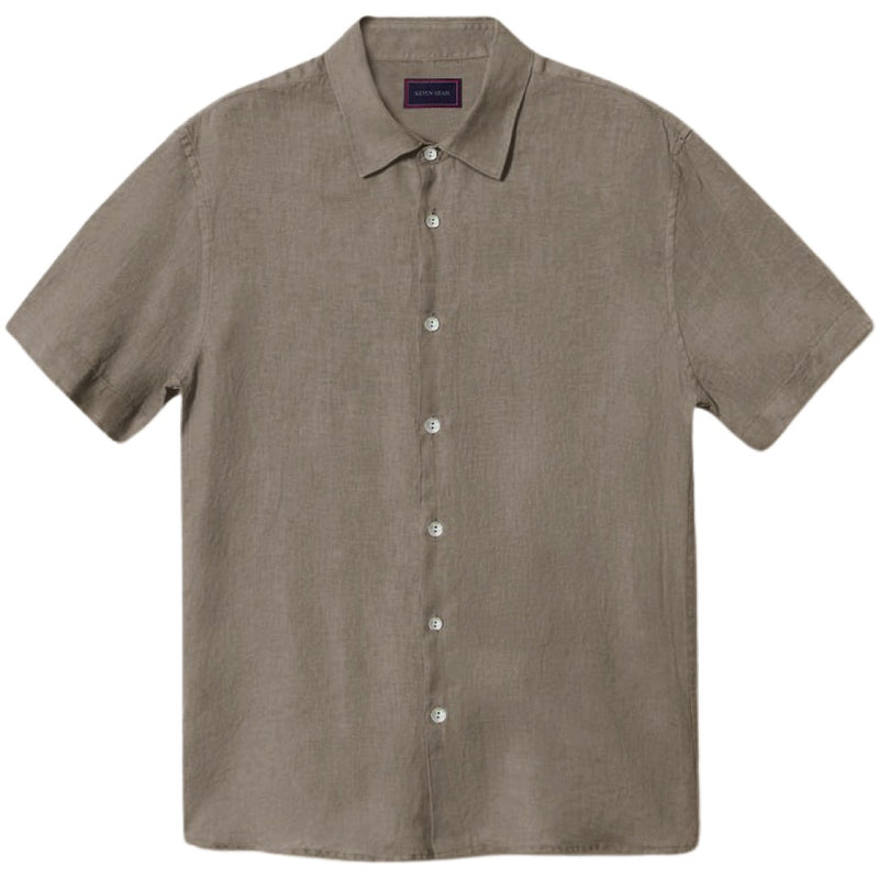 "REMY" COTTON LINEN SHORT SLEEVE SHIRT (Made to order)