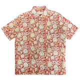 Block Print Short Sleeve Shirt - Red