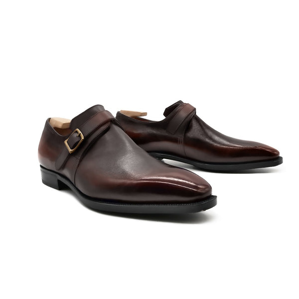 Ebony Arca Buckle Monk Straps