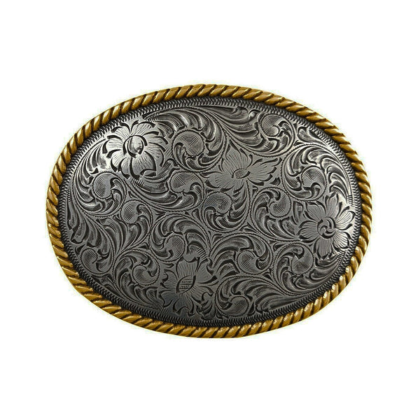 Oval Engraved Floral Design Belt