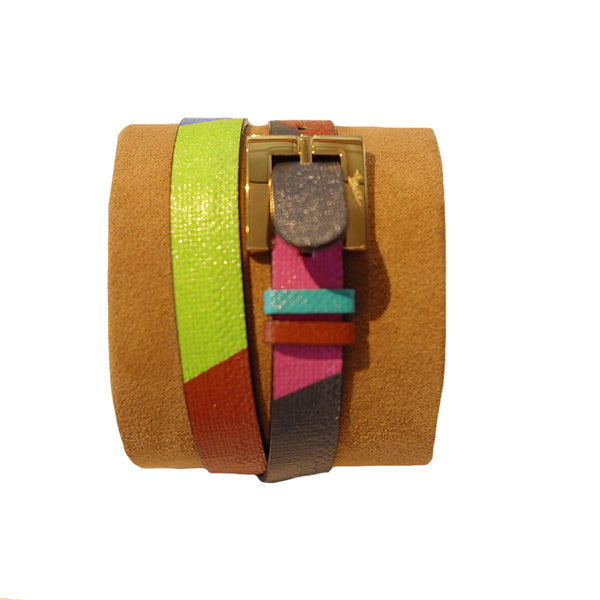 Kongo Biddim Bracelet - Gold Plated Buckle