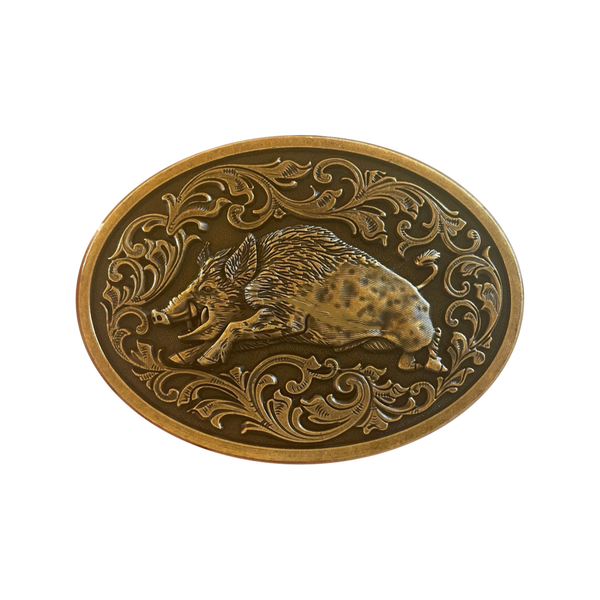 Vintage Brass Wild Boar Belt