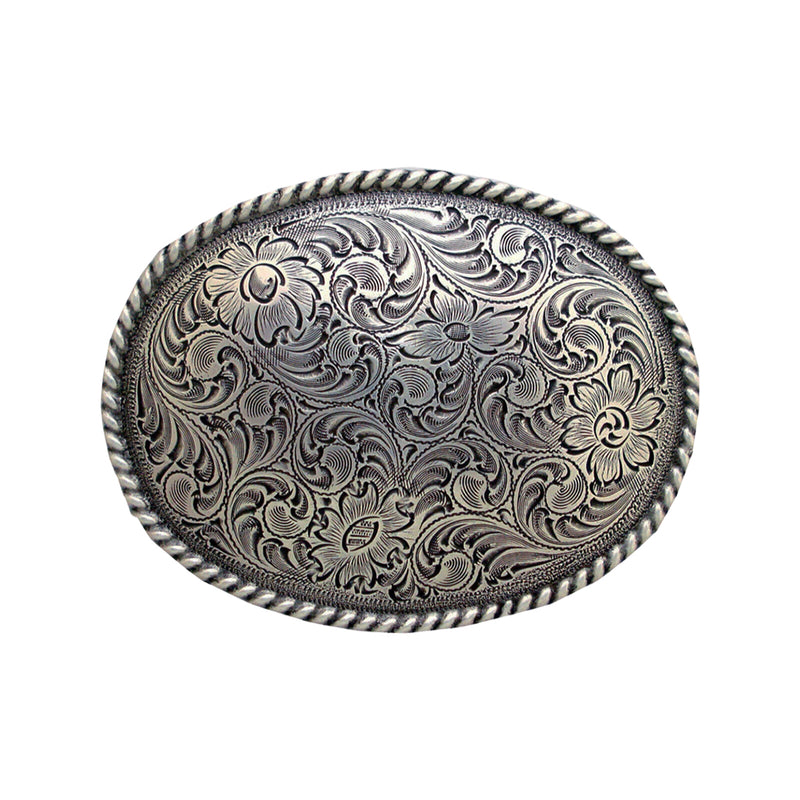 Oval Engraved Silver Belt
