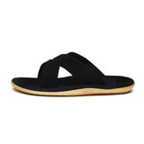 Black Suede Criss Cross Slide