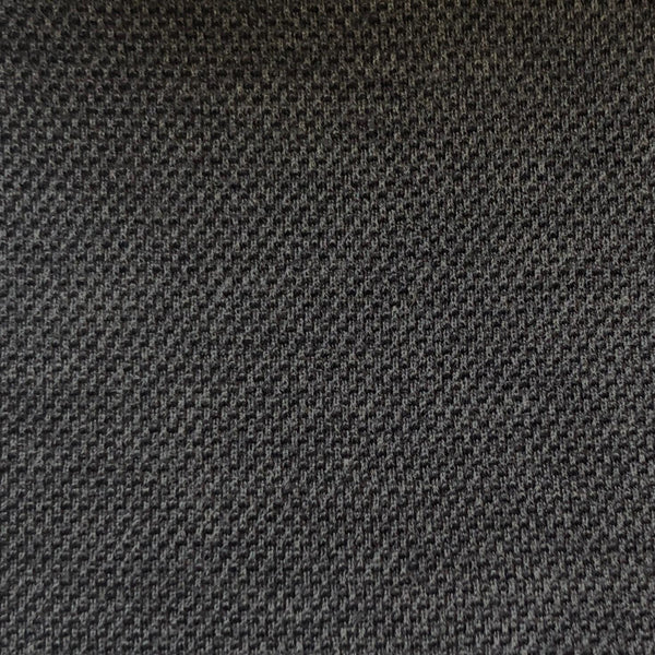 Charcoal Grey Cotton Pique Long Sleeve Polo Shirt (Made to order)