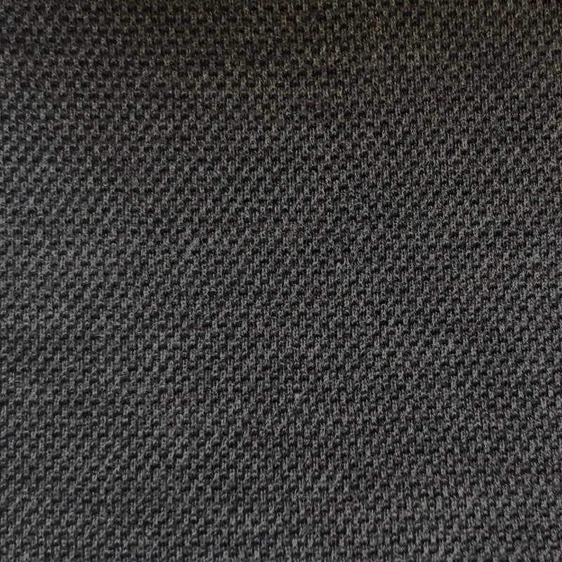 Charcoal Grey Cotton Pique Long Sleeve Polo Shirt (Made to order)