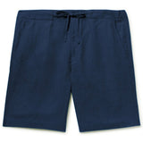 Navy Linen Drawstring Shorts (Made to Order)