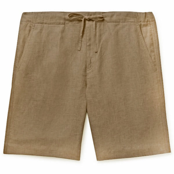 Sand Linen Drawstring Shorts (Made to Order)