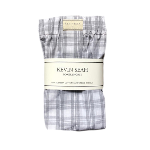 Grey / White Checks Cotton Boxer Shorts