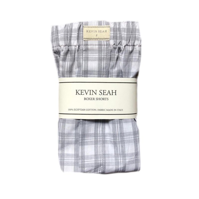 Grey / White Checks Cotton Boxer Shorts