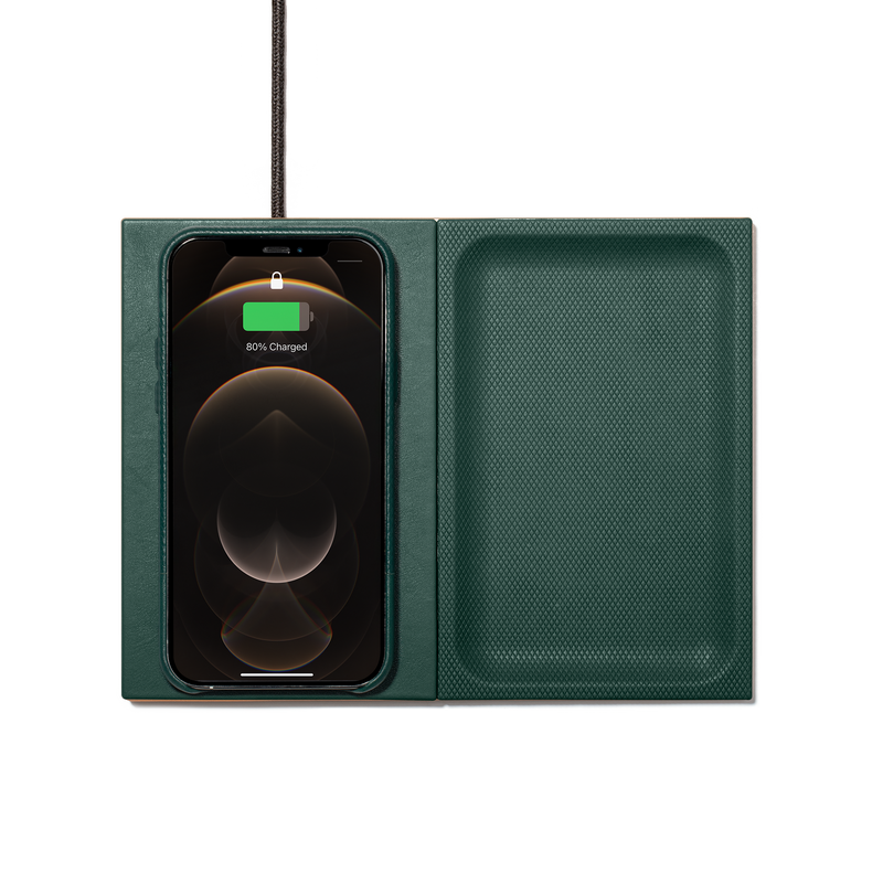 HERITAGE VALET WIRELESS CHARGER - Dark Green