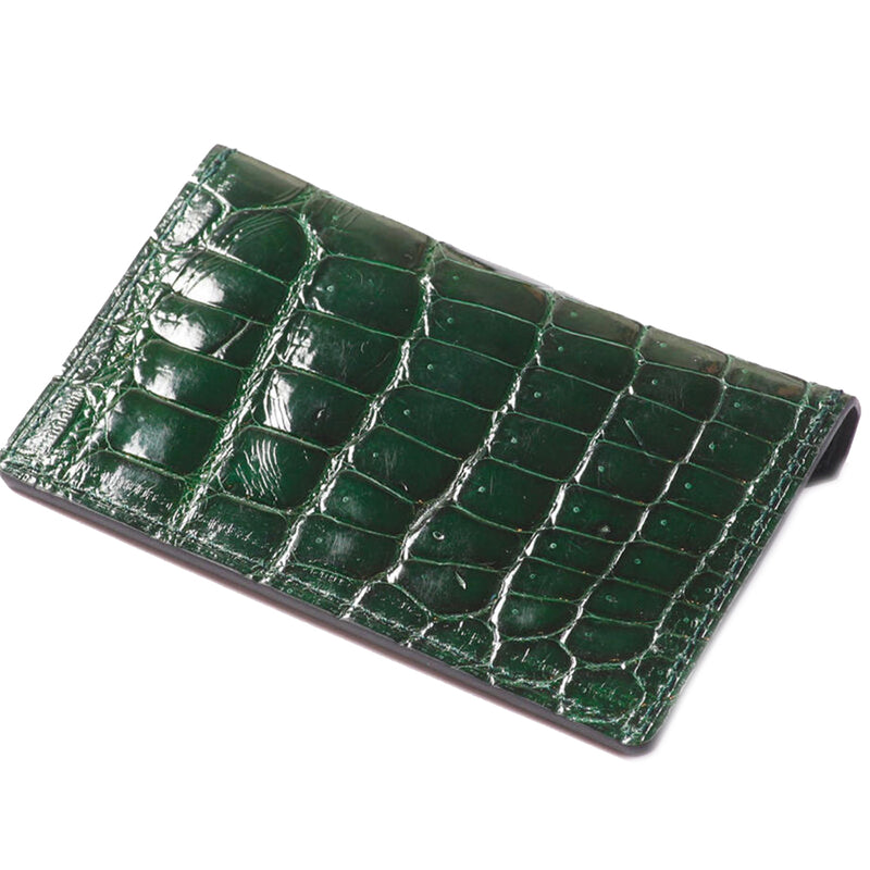 Green Crocodile Card Case