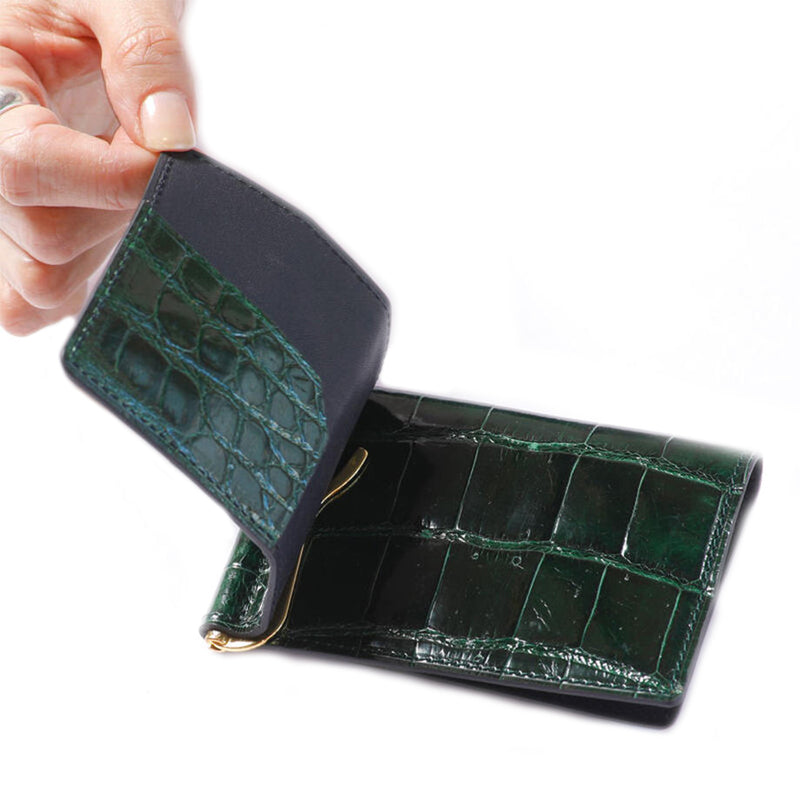 Green Crocodile Wallet