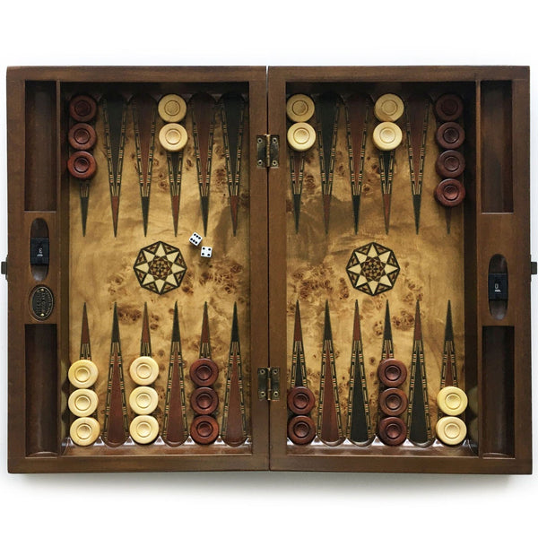 Handmade Wood Backgammon Set