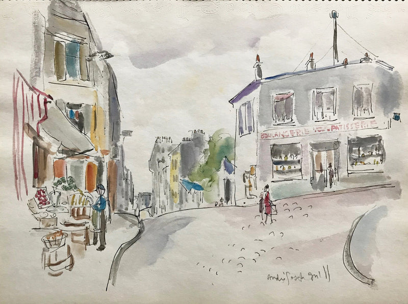 Shops Along a Quaint Street in Montmartre