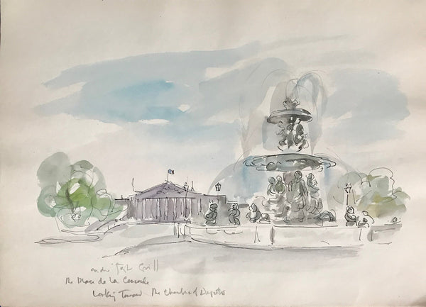 Place de la Concorde Looking Toward the Chamber of Deputies