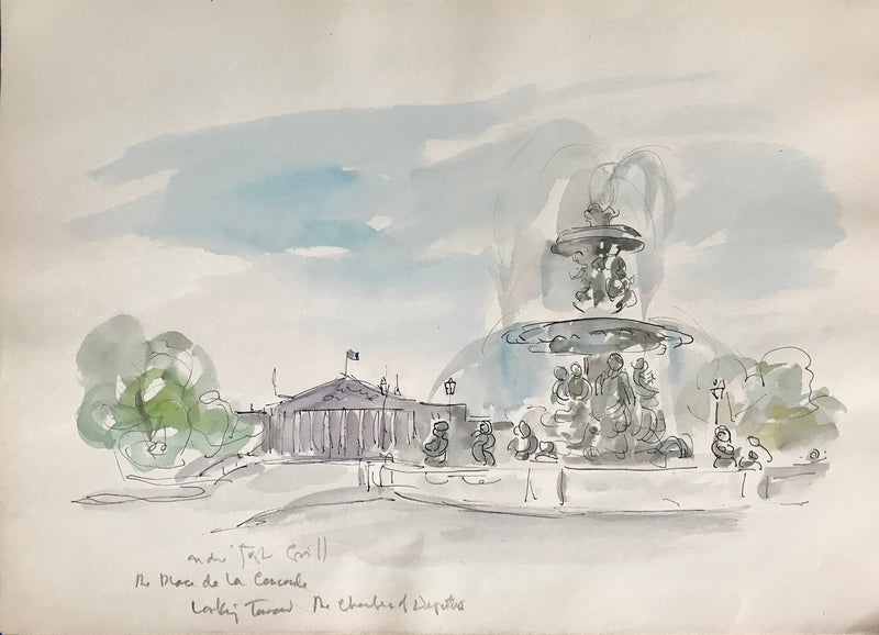 Place de la Concorde Looking Toward the Chamber of Deputies