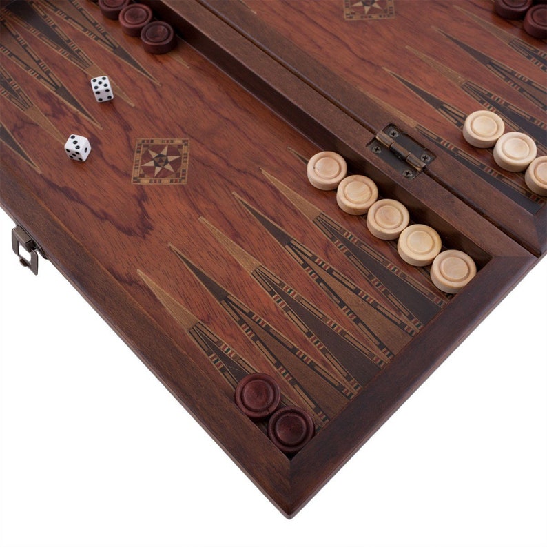 Handmade Wood Backgammon Set (Small)