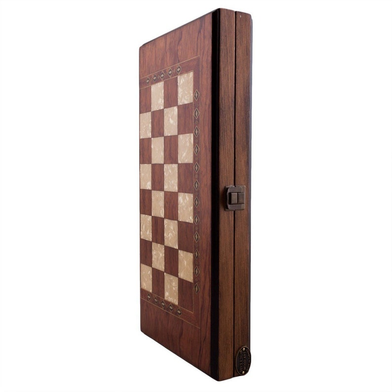 Handmade Wood Backgammon Set (Small)