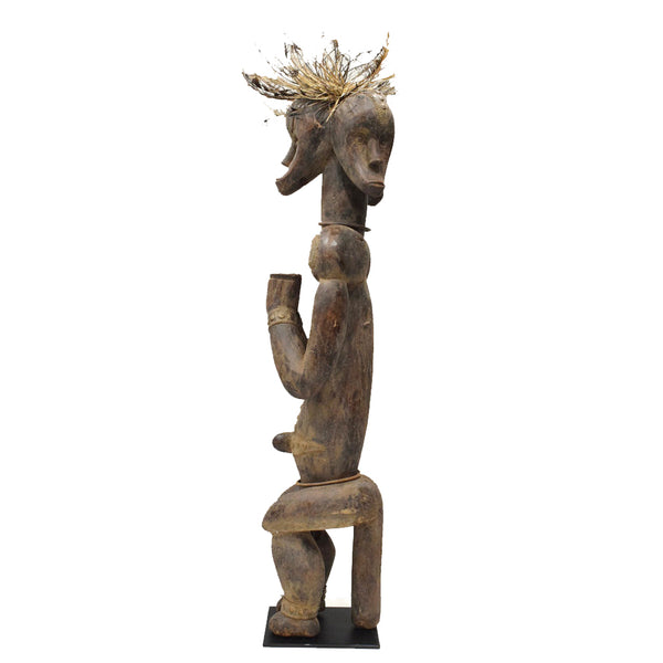 Fang Reliquary Three Faces Guardian Figure Gabon