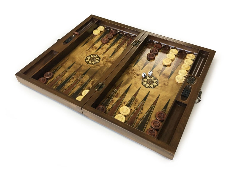 Handmade Wood Backgammon Set