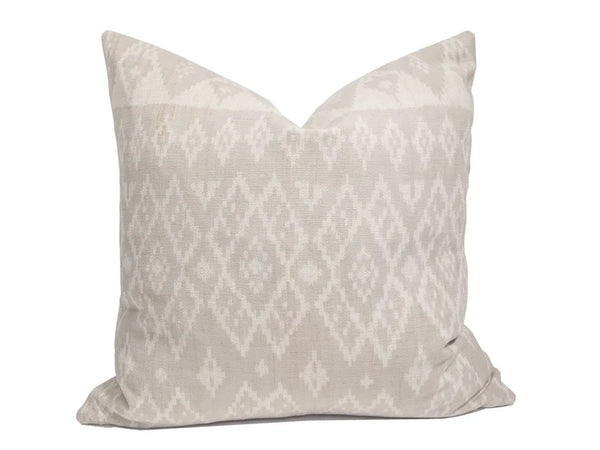 Handwoven Indonesian Ikat Cushion Cover - Grey