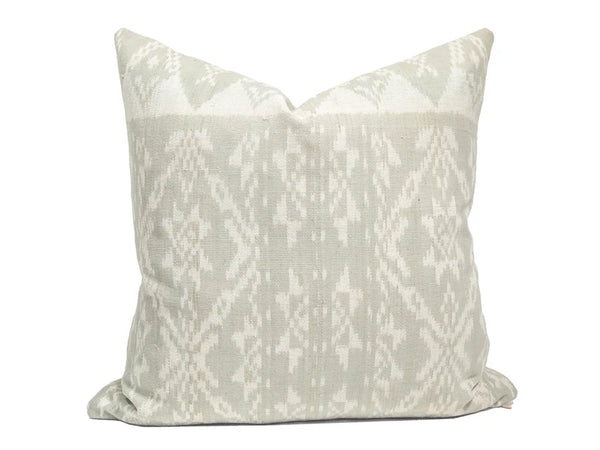 Handwoven Indonesian Ikat Cushion Cover - Green