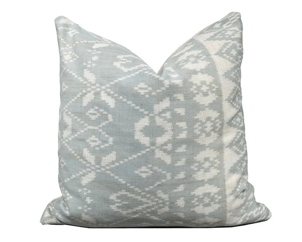 Handwoven Indonesian Ikat Cushion Cover - Grey