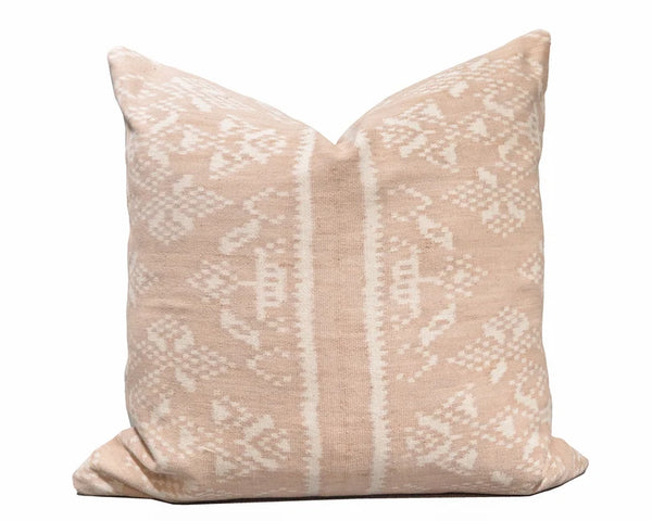 Handwoven Indonesian Ikat Cushion Cover - Pink