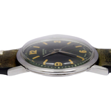 Vintage Green Dial Steel Watch