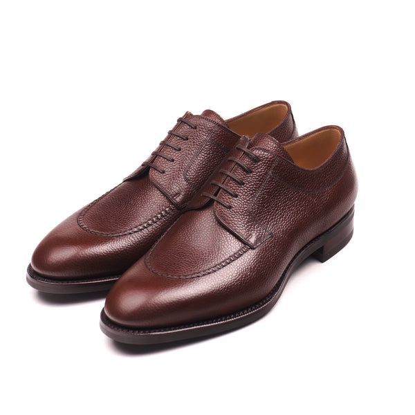 Brown Pebbled Calf Apron Derby