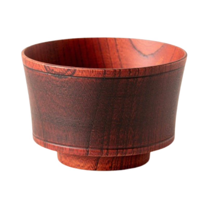 KASHOKUBIKI Wooden Soup Bowl (Red)