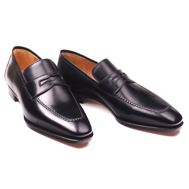 Black Calf Penny Loafers