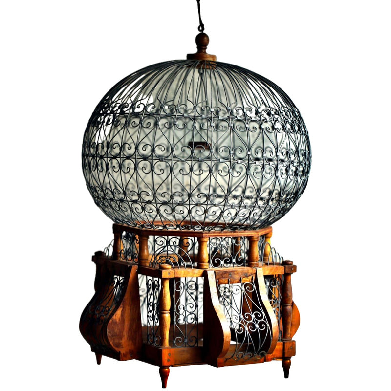 Vintage wire dome bird cage