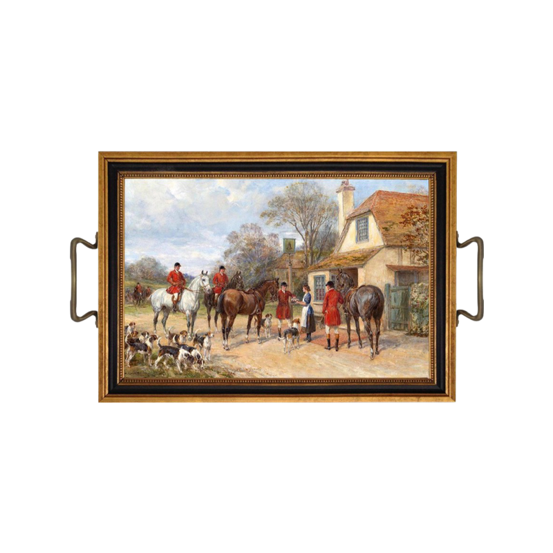 “Hunters at the Inn” tray