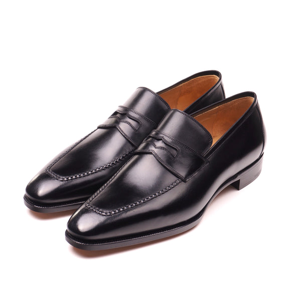 Black Calf Penny Loafers