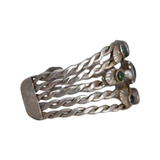 Vintage Navajo Sterling Silver Braided Cuff Bracelet
