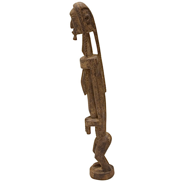 Hand Carved Wood Old Male Statue