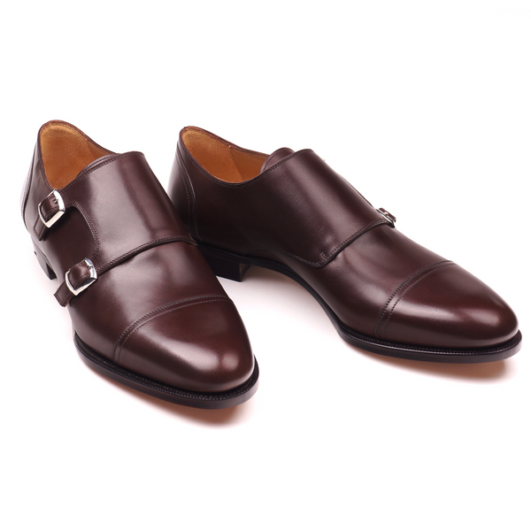 Brown Calf Double Monk Straps