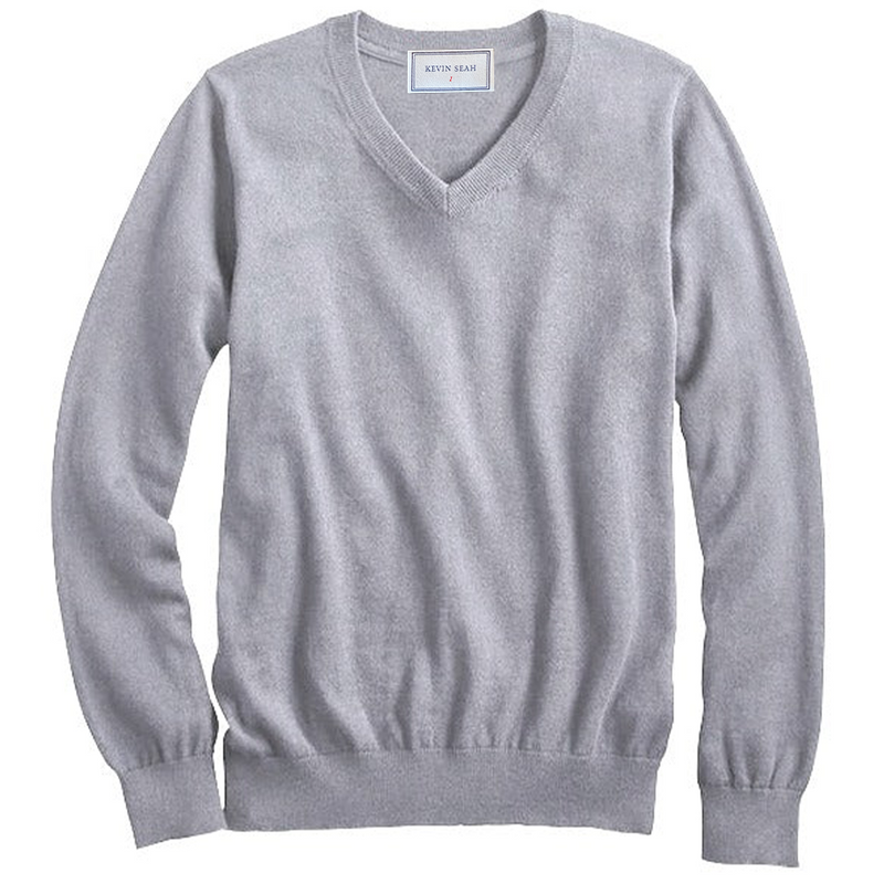 "DAVIDE" Cotton Cashmere V- Neck Sweater