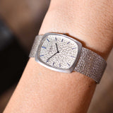 Ref.3567 White Gold Tonneau with Pitted Dial & Bracelet