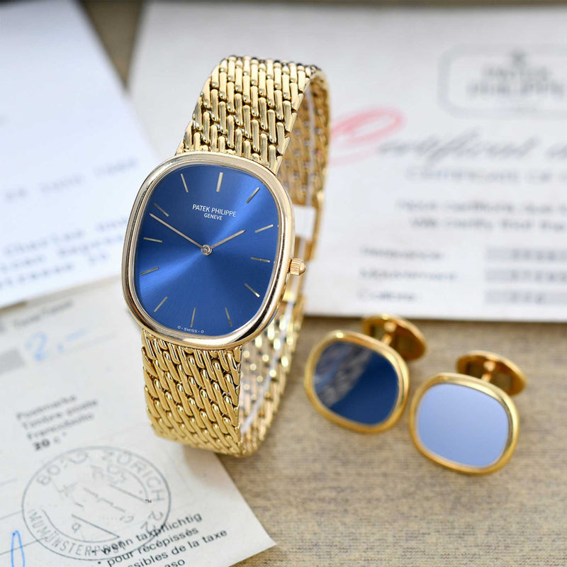 Ellipse Ref.3738 Yellow Gold Sigma Dial Bracelet Watch