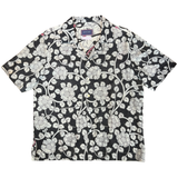 "BIRDS" Series Hand Painted Short Sleeve Shirt - Black