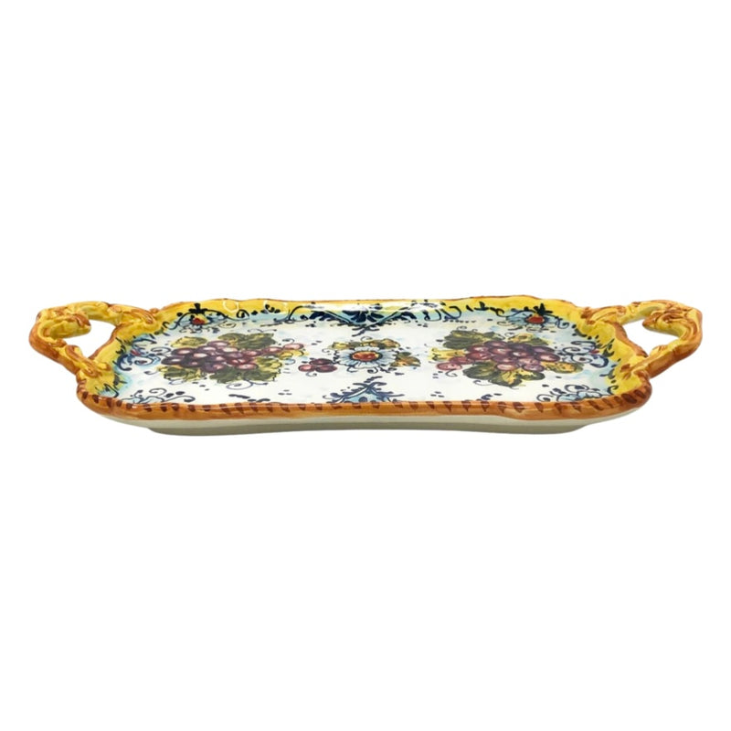 Hand painted Italian Ceramic Serving Tray - "Grapes"