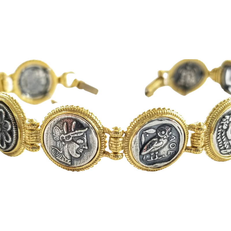 Coin bracelet in sterling silver 925