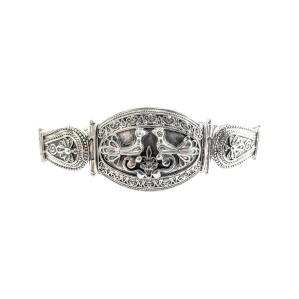 Byzantine bracelet in sterling silver 925 with birds