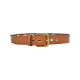 Gaucho Belt - Chestnut Brown / White