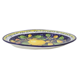 Hand painted Italian Ceramic Serving Plate - "Lemons and Flowers "