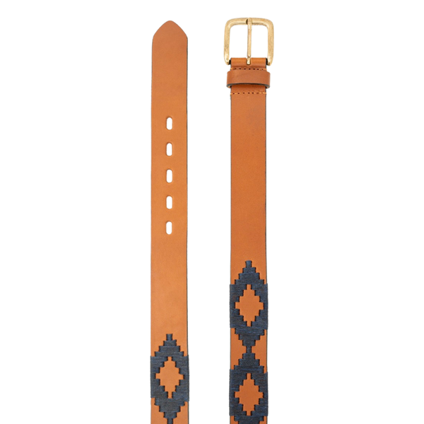 Gaucho Belt - Chestnut / Navy