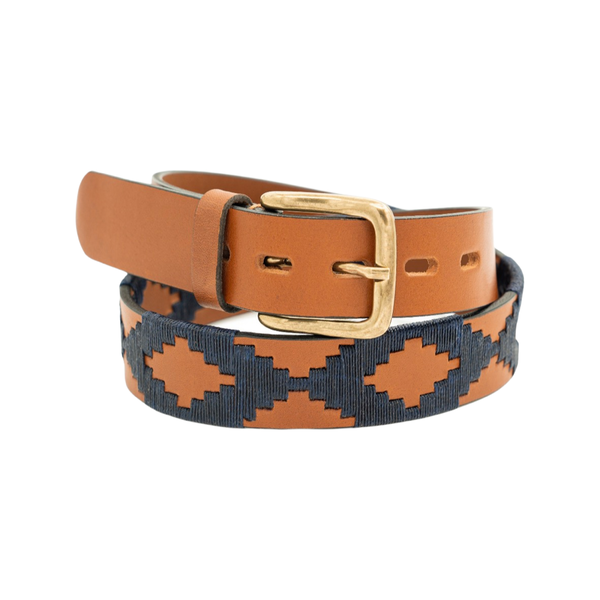 Gaucho Belt - Chestnut / Navy